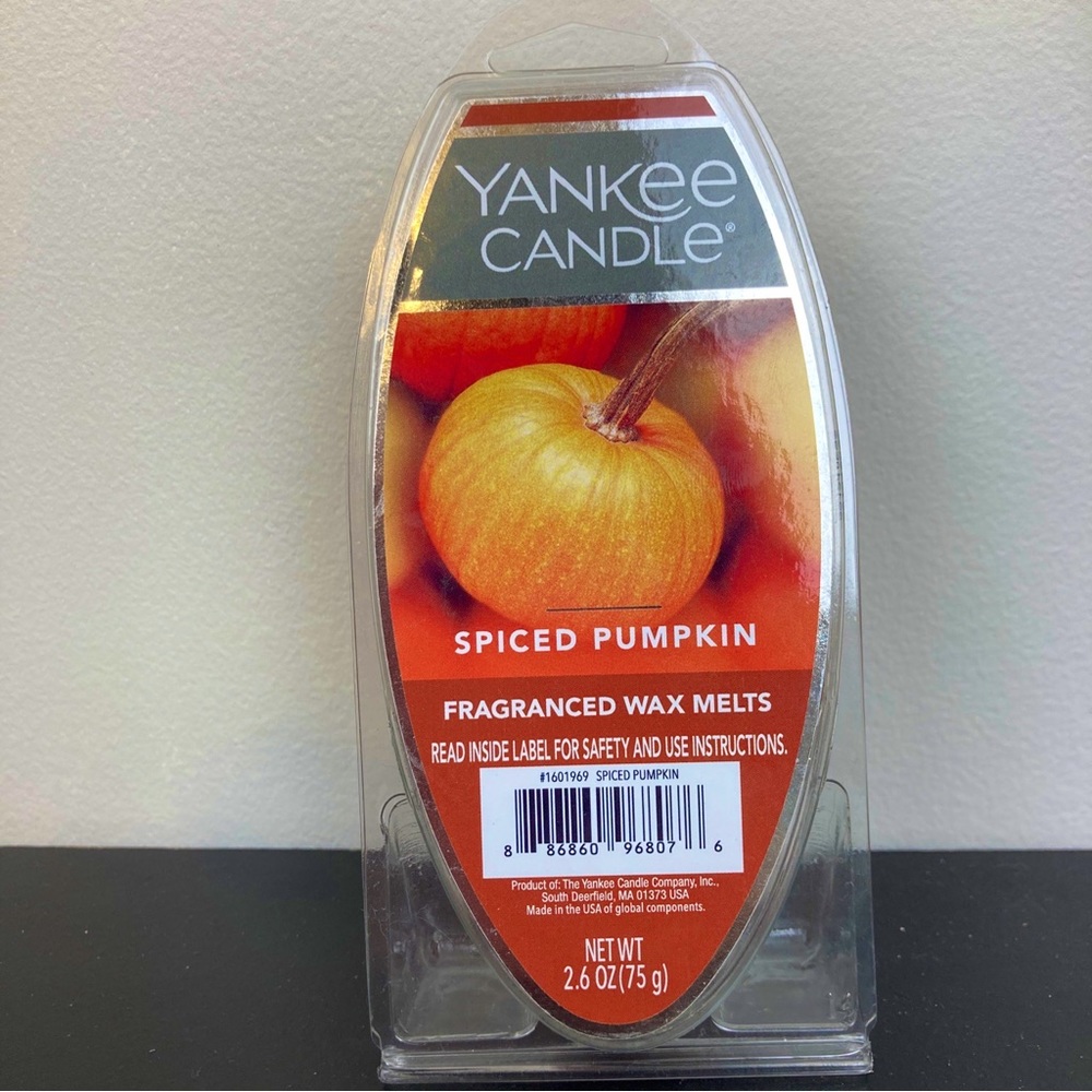 6 Yankee Candle Spiced Pumpkin Wax Melts 2.6 Oz
